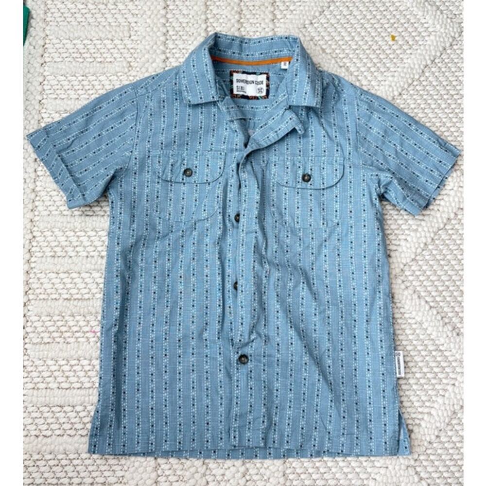 Sovereign Code Boys Carribean Blue Cove Shirt Size 8